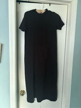 ASOS Black Short Sleeve Maxi Dress
